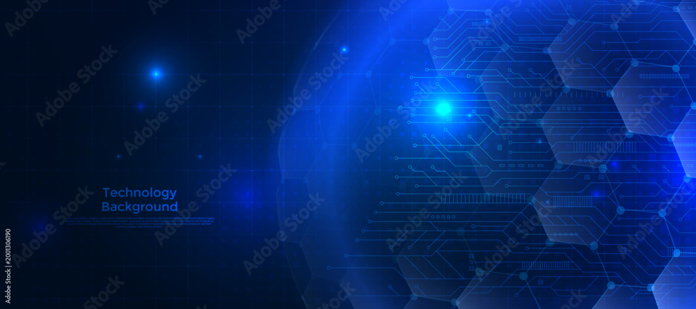 Fototapeta premium Abstract technology background Hi-tech communication concept innovation background 8