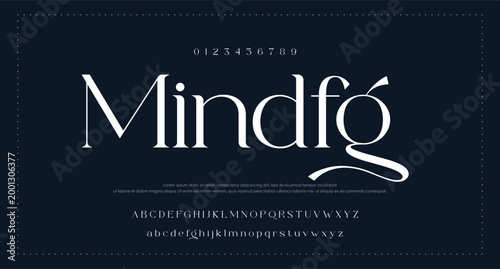 Cuadro en lienzo Elegant Gold Font Logo Alphabet Vector English Letters Set Modern Typography, Creative Typographic Design for Title Text, Typo Poster Headline, Type Symbol Logotype, Sans Serif Fonts