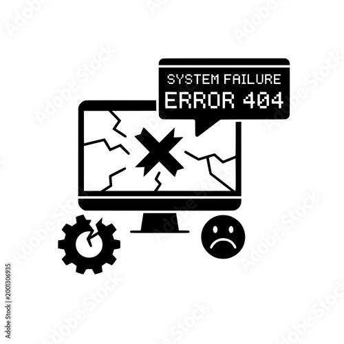 System Error 404 Icon