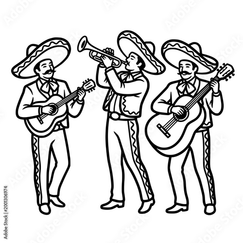 Mariachi Band Performing Music