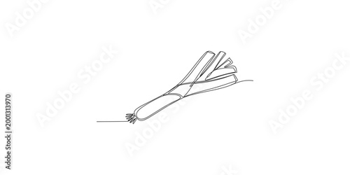 Continuous line drawing of a hand holding a bundle of carrots