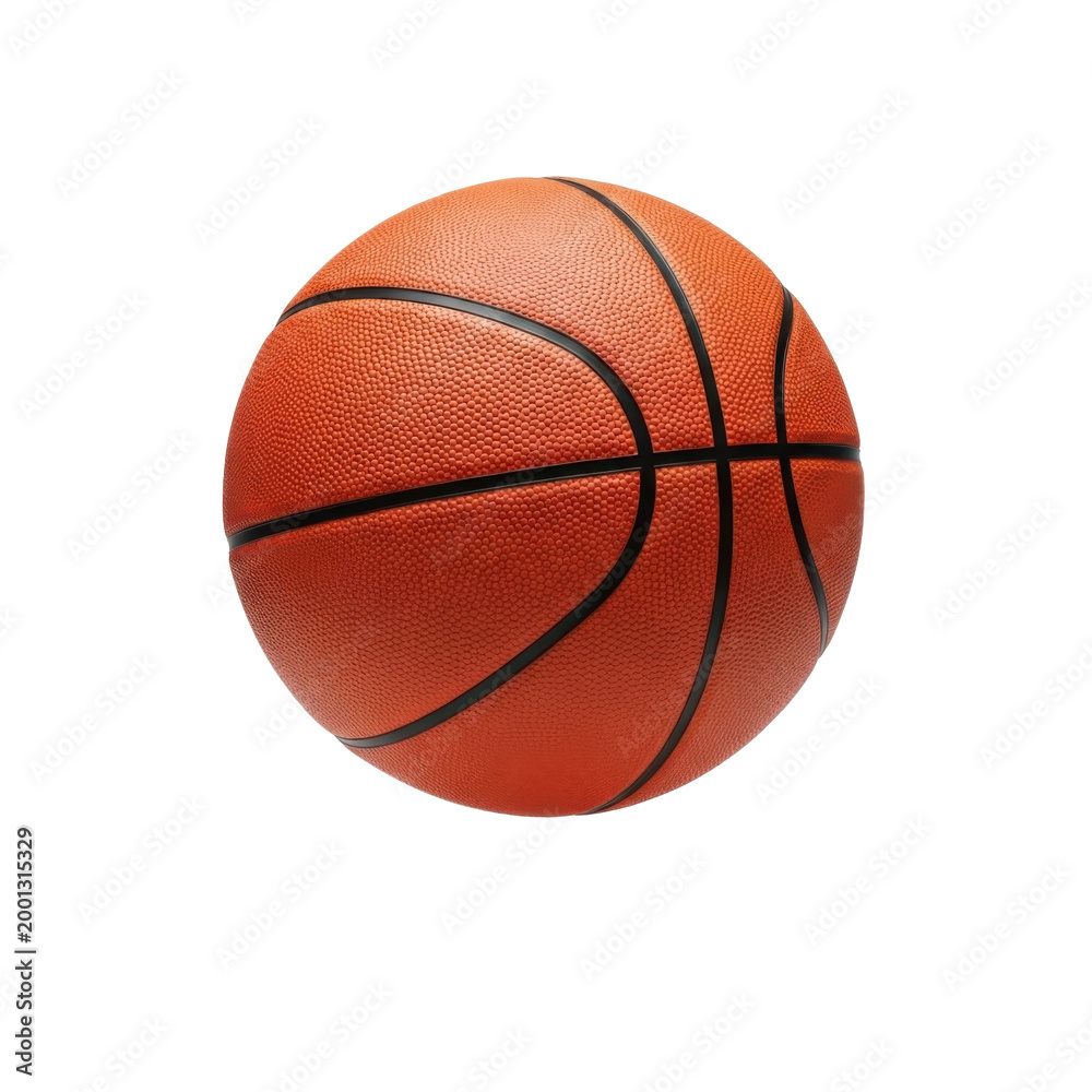 Fototapeta premium Classic Orange Basketball Ball Isolated on White Background