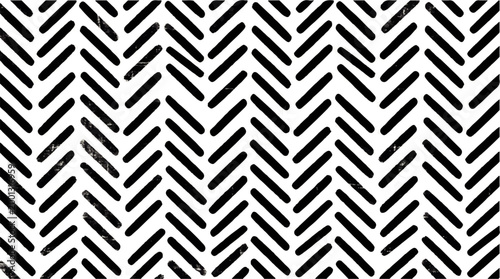 Black and white herringbone pattern, a simple yet elegant design with a classic woven texture for backgrounds and decor