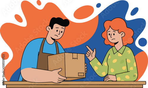 Delivery, Shipping, Package, Handshake isolated on White Background