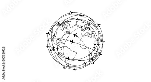 Global travel and transportation network.