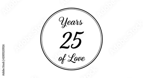 25 years of love anniversary logo.