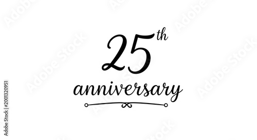 25th wedding anniversary celebration logo.
