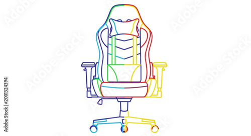 Colorful Office Chair with Adjustable Features and Modern Design.