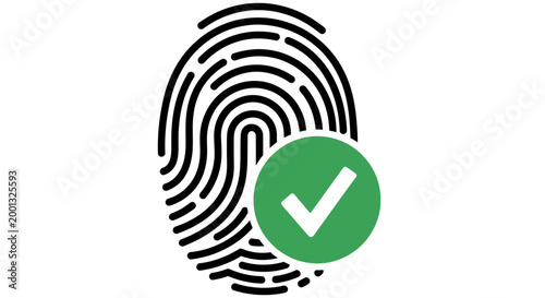 Fingerprint authentication and biometric verification symbol representing secure identity technology.
