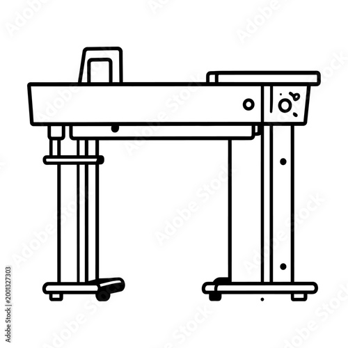 Vector of an incline bench press machine designed for fitness workouts