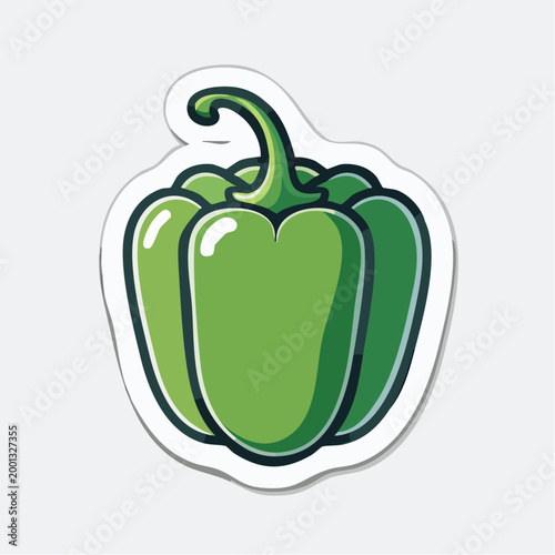 Green Bell Pepper Sticker