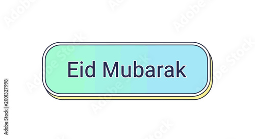 Eid Mubarak greeting card design.