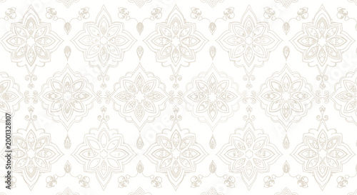 White Background with Gold Patterns.