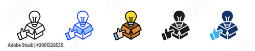 Prototype Idea Icon Collection With Multiple Styles