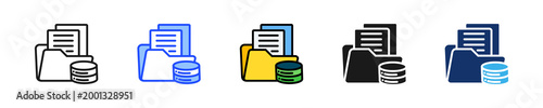 Legacy Data Icon Collection With Multiple Styles