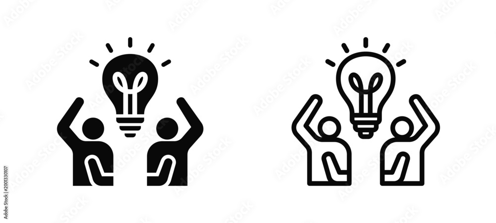 Foto Proactive Mindset Simple and clear vector icon multi style outline and glyph