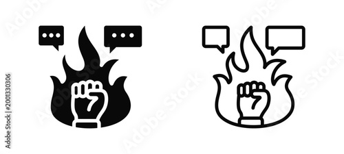 Tableau sur toile Personal Motivation Simple and clear vector icon multi style outline and glyph