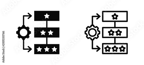 Task Prioritization Skills Simple and clear vector icon multi style outline and glyph