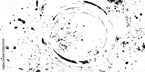 Grunge Round Spray Dust and Noise Texture Abstract Dirty Overlay Effect for Photo Editing Backgrounds and Creative Project Use.