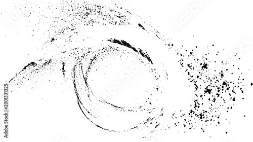 Grunge Round Spray Dust and Noise Texture Abstract Dirty Overlay Effect for Photo Editing Backgrounds and Creative Project Use.