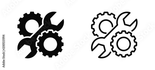 Mechanical Engineering Simple and clear vector icon multi style outline and glyph