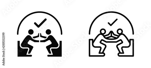 Bargaining Expertise Simple and clear vector icon multi style outline and glyph