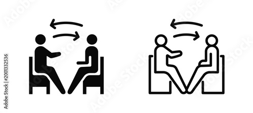 Therapeutic Guidance Simple and clear vector icon multi style outline and glyph