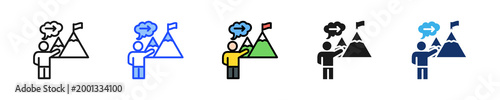 Milestone Icon Collection With Multiple Styles