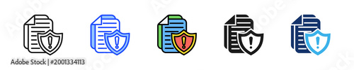 Foto Risk Control Icon Collection With Multiple Styles