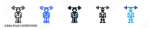 Leadership Pressure Icon Collection With Multiple Styles