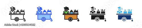 Underemployment Icon Collection With Multiple Styles