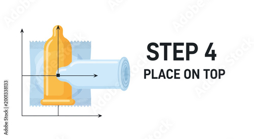 Industrial pipe fitting, yellow and blue, assembly instructions, STEP 4, technical diagram