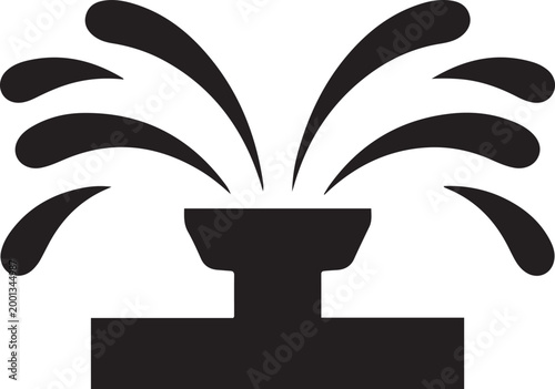 Sprinkler irrigation icon. Garden elements. Premium quality graphic design icon. Simple love icon for websites. logo Vector Black silhouettes