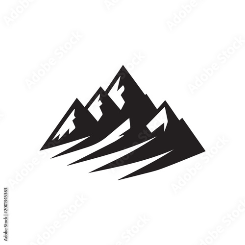 mountain icon vector silhouette