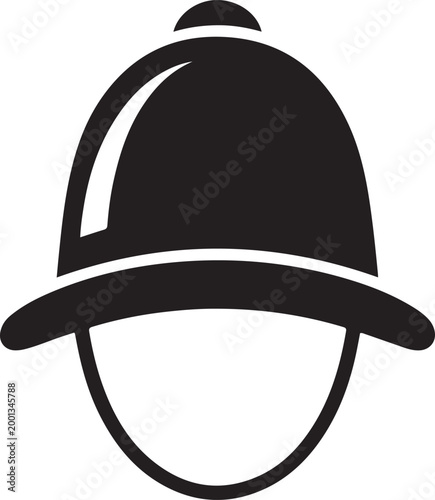 police cap in England icon. Element of United Kingdom culture icons. Premium quality graphic design icon. logo Vector Black silhouettes