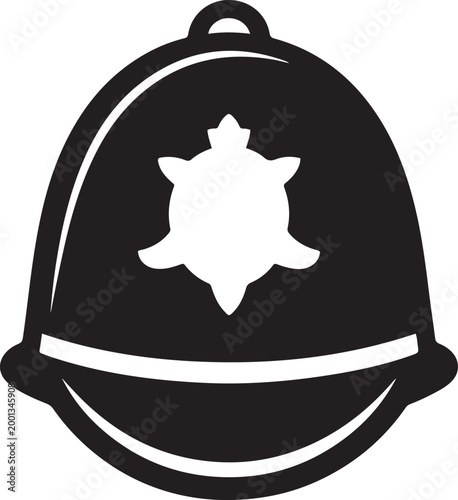 police cap in England icon. Element of United Kingdom culture icons. Premium quality graphic design icon. logo Vector Black silhouettes
