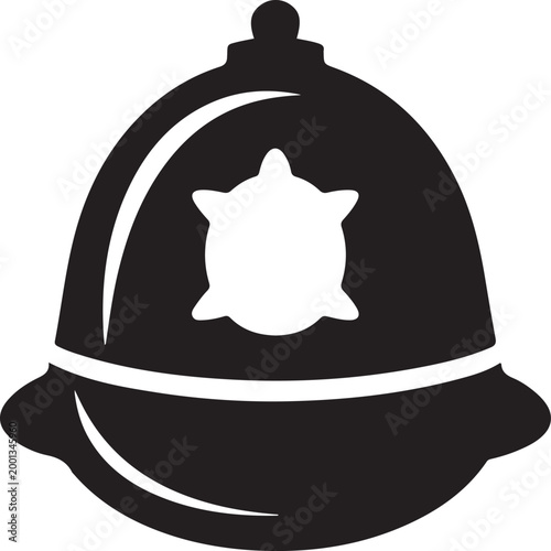 police cap in England icon. Element of United Kingdom culture icons. Premium quality graphic design icon. logo Vector Black silhouettes