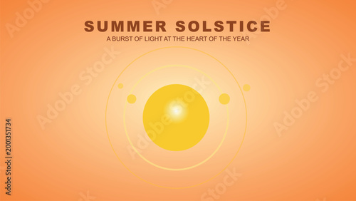Celebrating the vibrant essence of summer solstice Vector