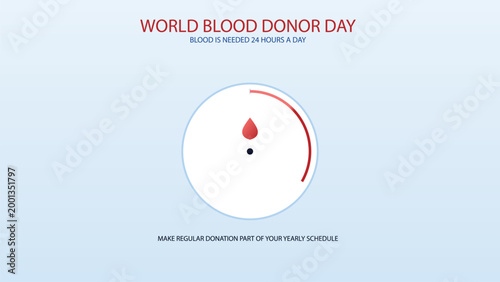 World blood donor day emphasizes the constant need for blood Vector