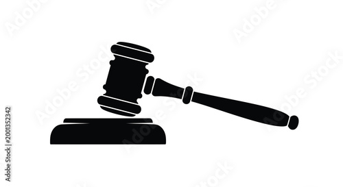 judge s gavel silhouette on white background high quality professional detailed modern elegant stylish clean crisp vibrant colorful digital creative