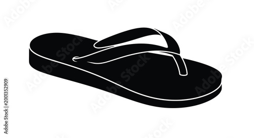 flip flop silhouette on white background high quality professional detailed modern elegant stylish clean crisp vibrant colorful digital creative innovative