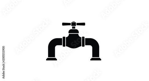 tap faucet silhouette on white background high quality professional detailed modern elegant stylish clean crisp vibrant colorful digital creative innovative
