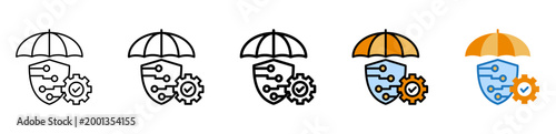Foto Safeguard Icon With Differences and Colors Style Illustration
