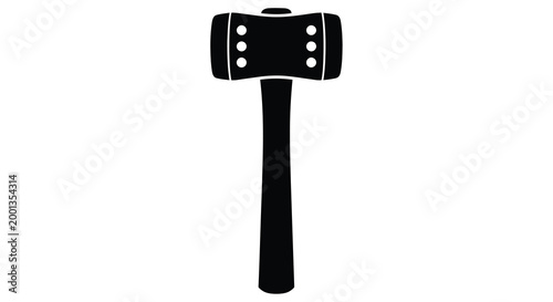 hammer silhouette with detailed head design on white background high quality professional modern elegant stylish clean crisp vibrant colorful digital