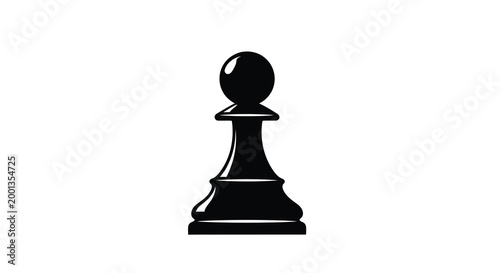 chess pawn silhouette on white background high quality professional detailed modern elegant stylish clean crisp vibrant colorful digital creative innovative