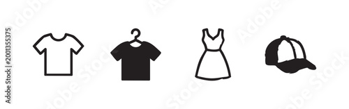 Four different styles of creative icons