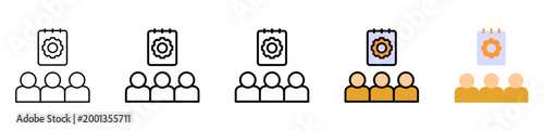 Orientation Icon With Differences and Colors Style Illustration