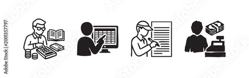 Accounting Finance and Money Management Icon Set