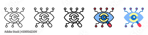 Vision Icon With Differences and Colors Style Illustration