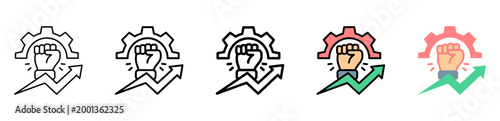 Motivation Icon With Differences and Colors Style Illustration